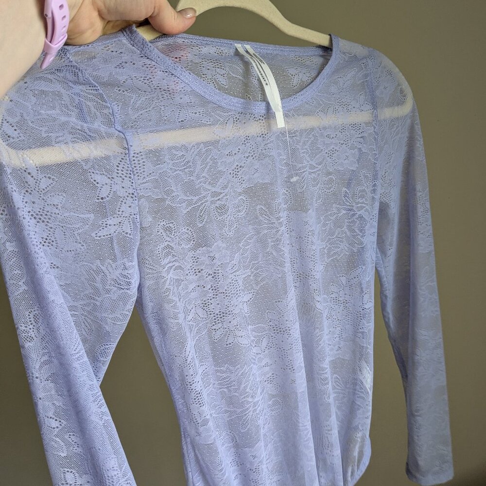 Anthropologie layering lilac long sleeve bodysuit XS/S
